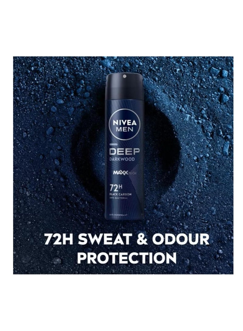 NIVEA Men Antiperspirant Spray Espresso Deep Black Carbon 150ml - Image 3
